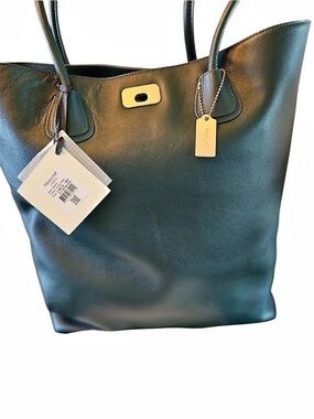 Michael Kors Black Leather-Look Tote NWT